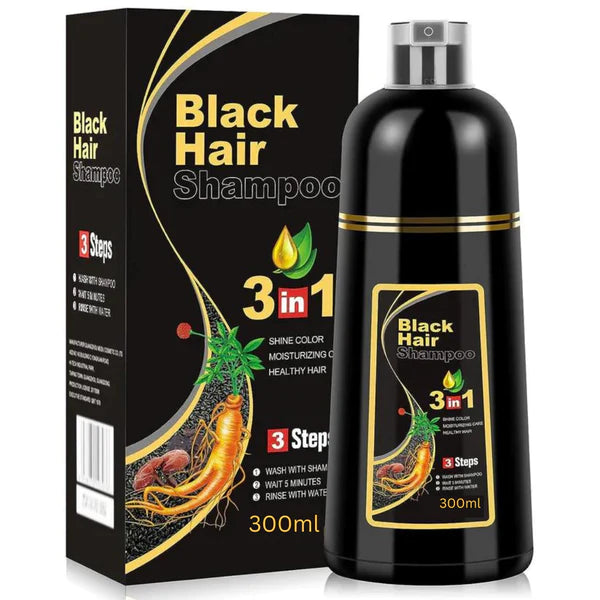 BLACK' HAIR DYE SHAMPOO 3-IN-1 (NO SIDE EFFECT)