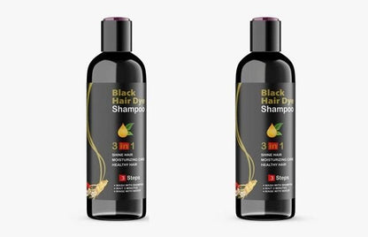 BLACK' HAIR DYE SHAMPOO 3-IN-1 (NO SIDE EFFECT)(PACK OF 2)(BUY 1 GET 1 FREE)