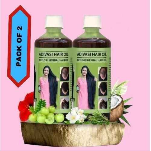 NATURAL' ADIVASI HERBAL HAIR OIL (PACK OF 2) (BUY 1 GET 1 FREE)